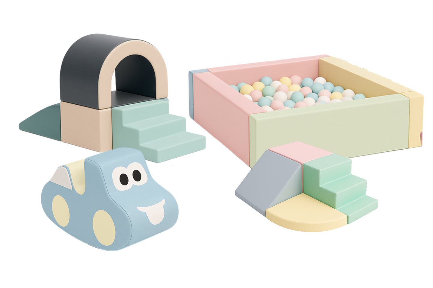 Malý herní set s kuličkovým bazénem - pastelový